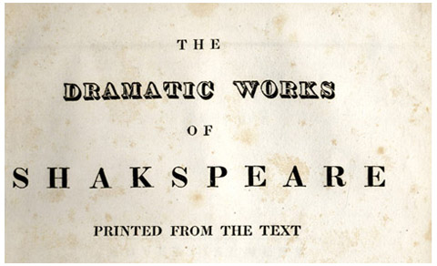 Vörösmarty Mihály könyvtárából: The dramatic works of William Shakespeare. Leipsic, 1824–1826.
